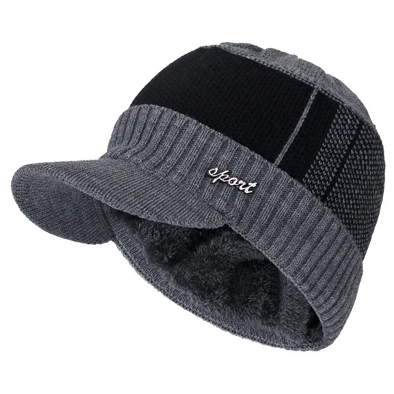 Hats For Men Women Winter Beanie  Sports Label Thicken Winter