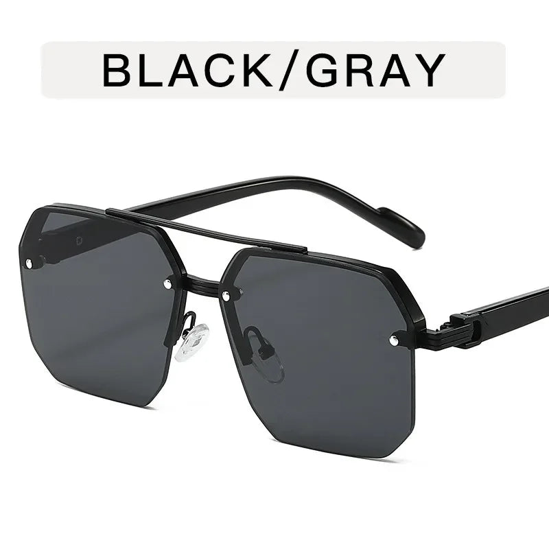 Men's Metal Sunglasses Square Personality Retro Fashion Outdoor Sports Eyeglasses