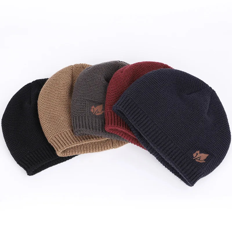 New winter knit hats men's and women's outdoor warm thickening