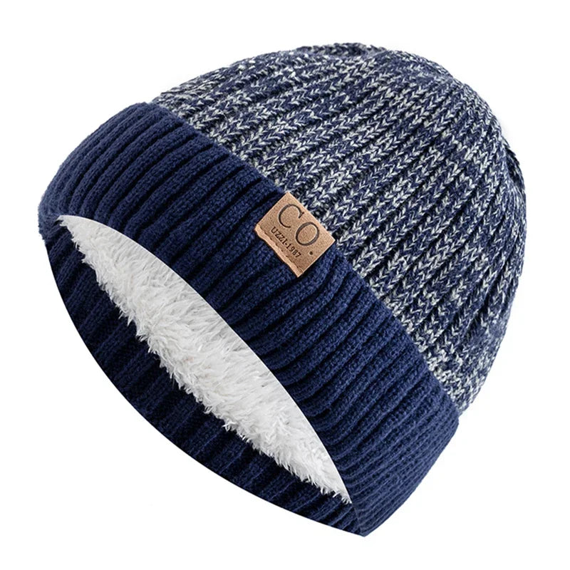 New Winter Hats Men And Women Fashion Warm Beanie Cap Casual Winter Knitted Hats