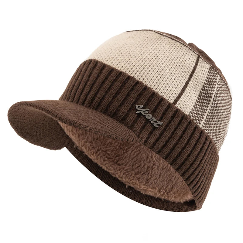 Hats For Men Women Winter Beanie  Sports Label Thicken Winter