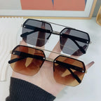 Men's Metal Sunglasses Square Personality Retro Fashion Outdoor Sports Eyeglasses