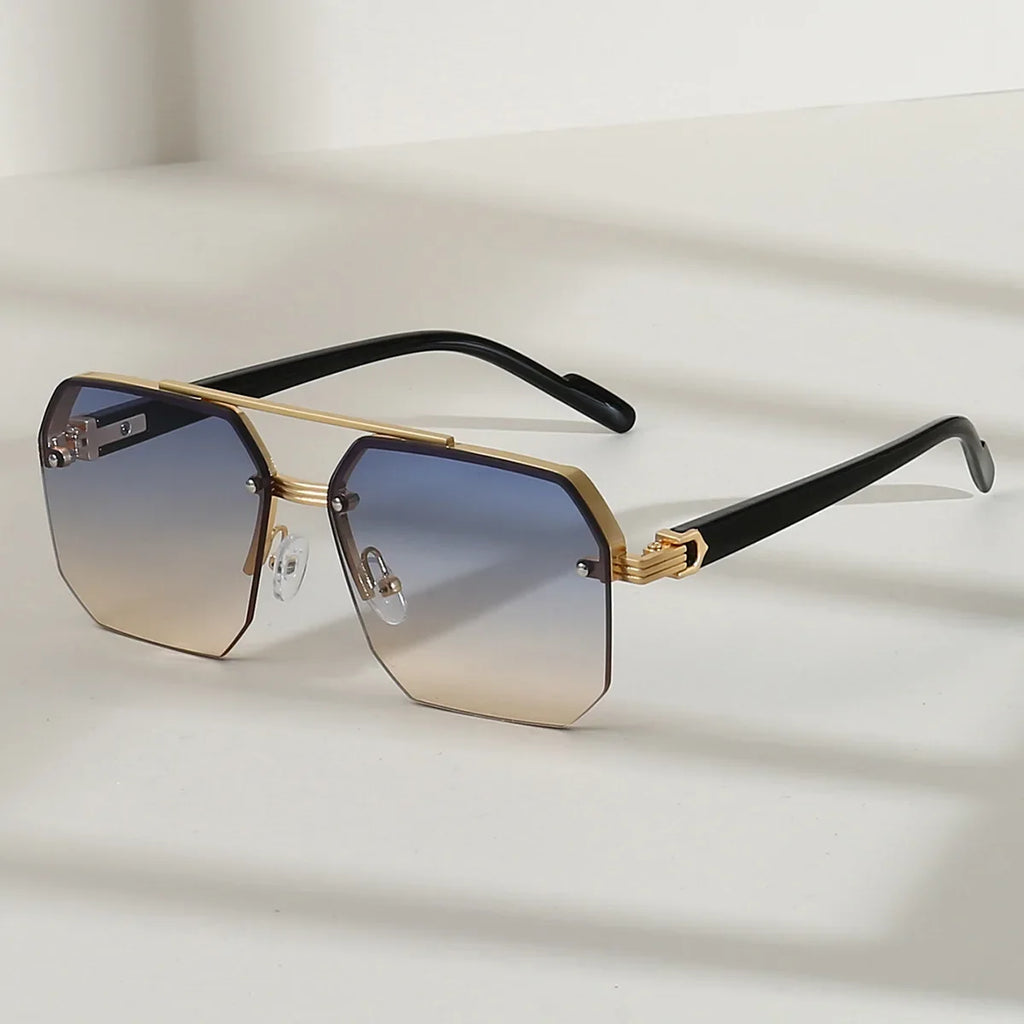Men's Metal Sunglasses Square Personality Retro Fashion Outdoor Sports Eyeglasses