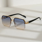 Men's Metal Sunglasses Square Personality Retro Fashion Outdoor Sports Eyeglasses