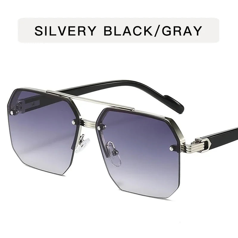 Men's Metal Sunglasses Square Personality Retro Fashion Outdoor Sports Eyeglasses