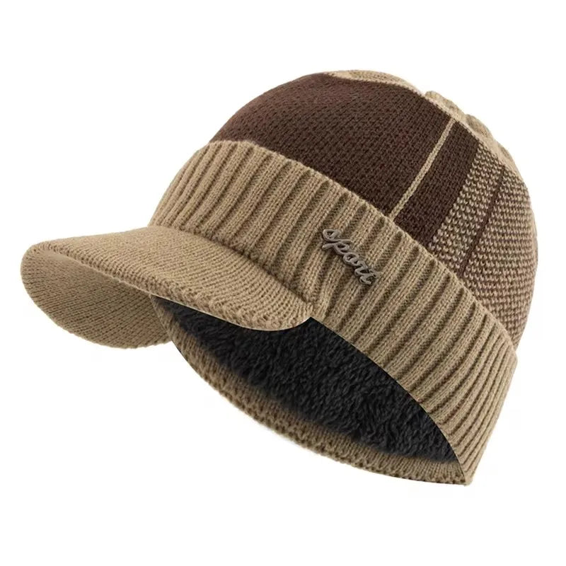 Hats For Men Women Winter Beanie  Sports Label Thicken Winter