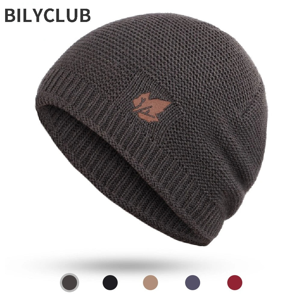 New winter knit hats men's and women's outdoor warm thickening