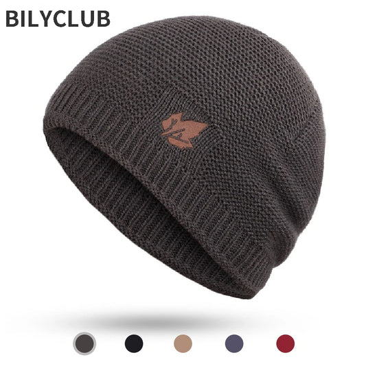New winter knit hats men's and women's outdoor warm thickening