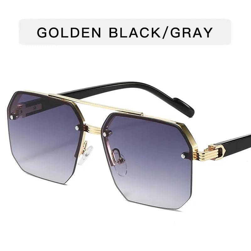Men's Metal Sunglasses Square Personality Retro Fashion Outdoor Sports Eyeglasses